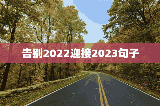 告别2022迎接2023句子(告别2022迎接2023句子励志)